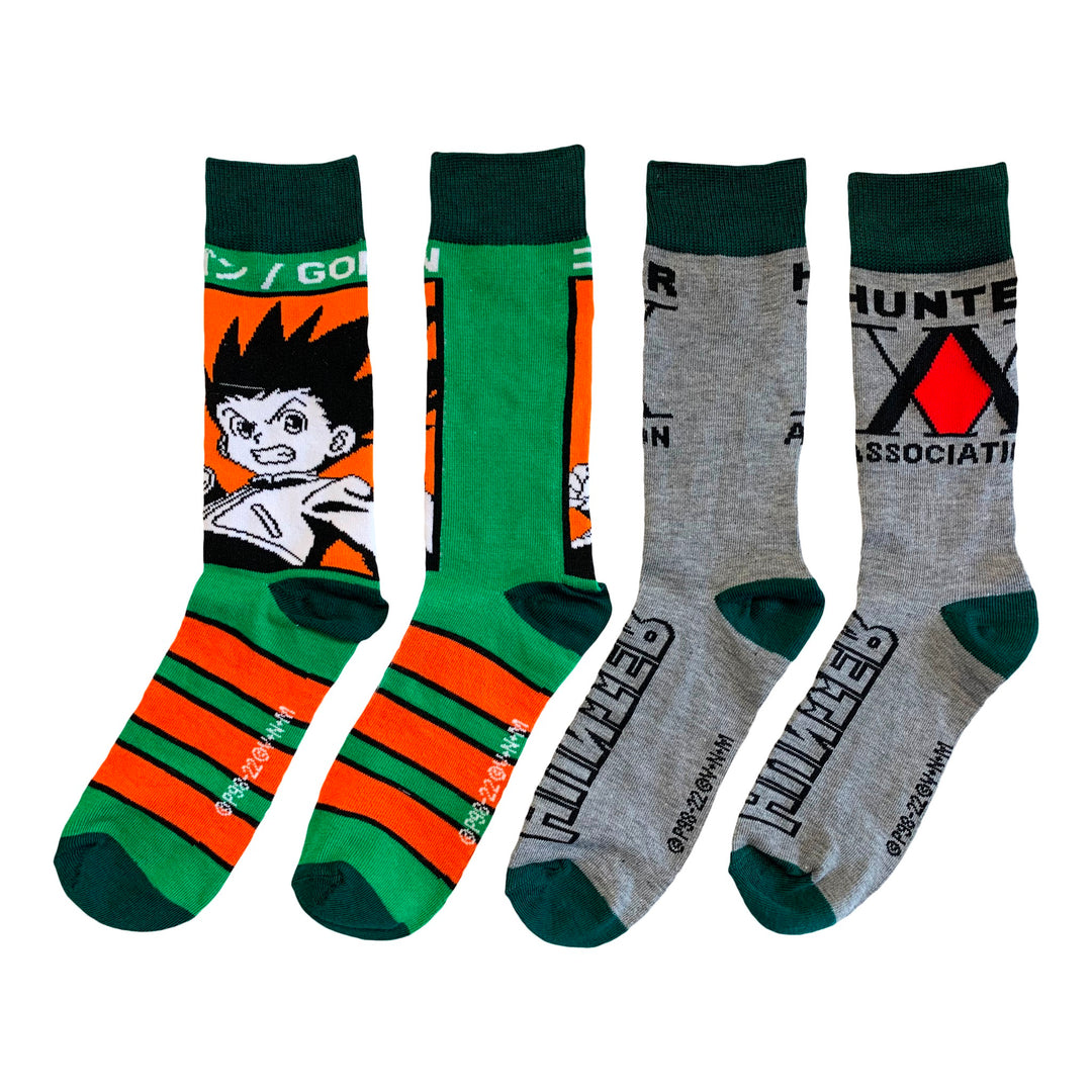 Hunter X Hunter Gon Freecss & Hunter Association 2 Pack Crew Socks