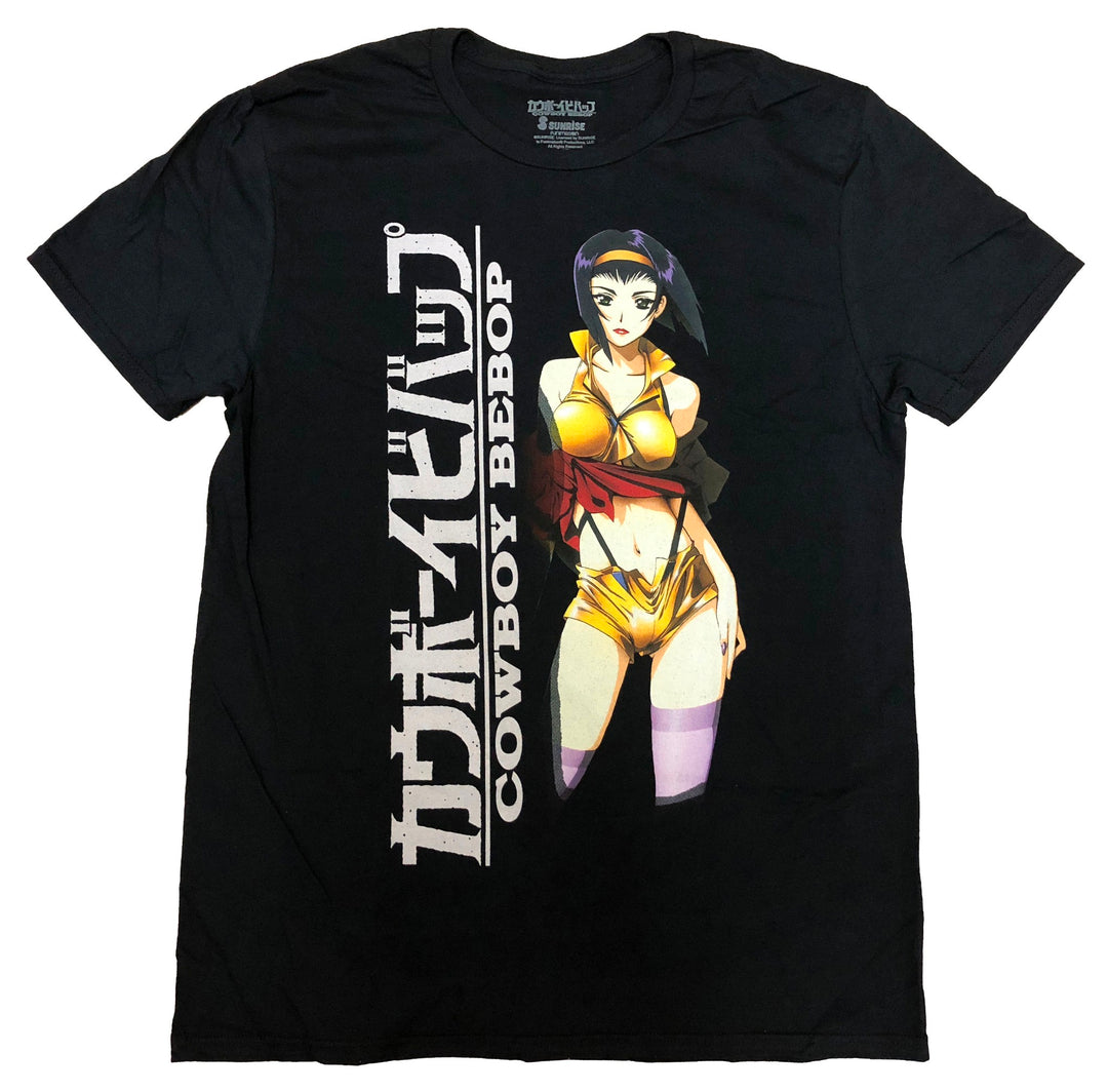 Cowboy Bebop Logo With Faye Anime Adult T-Shirt