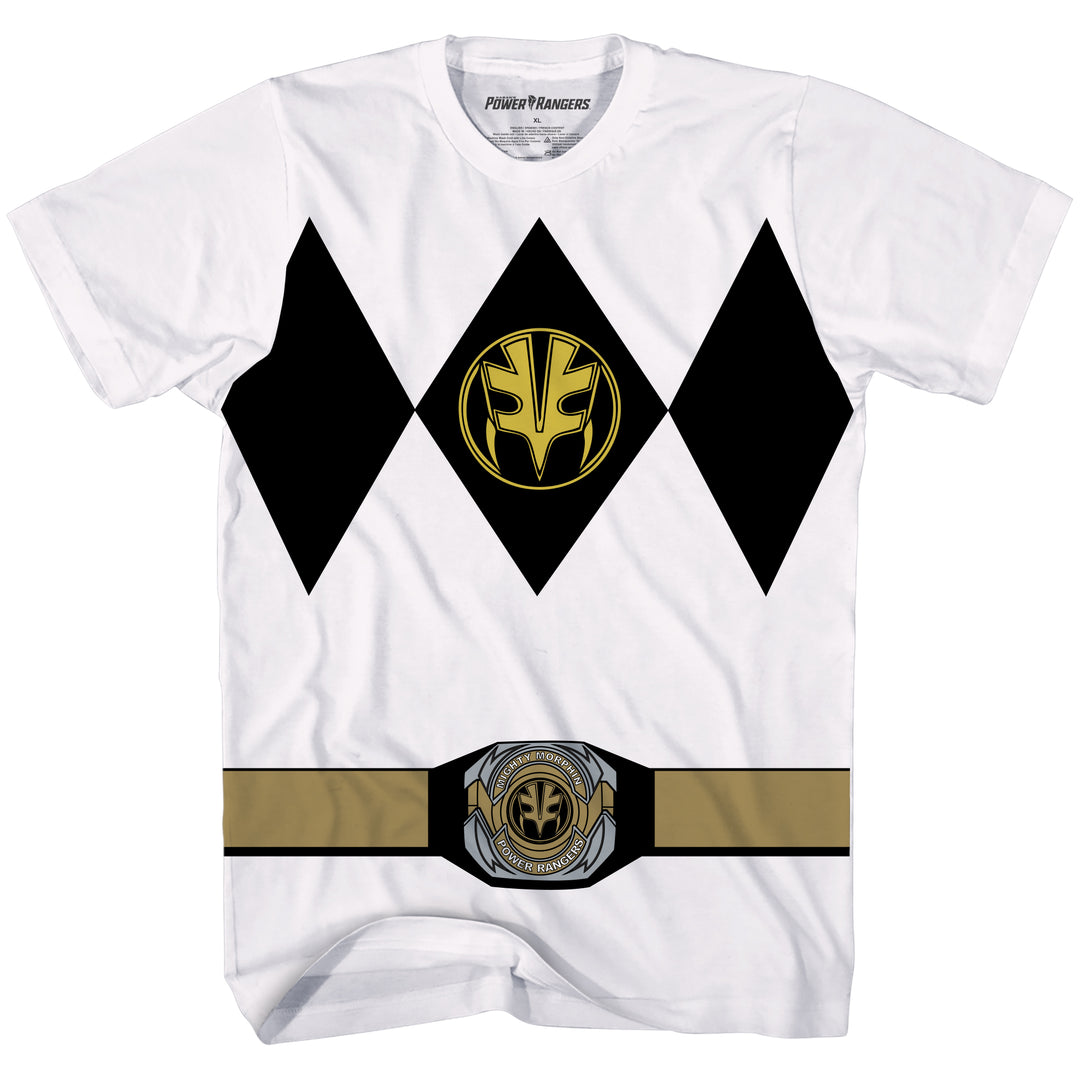 Power Rangers White Ranger Costume Adult T Shirt