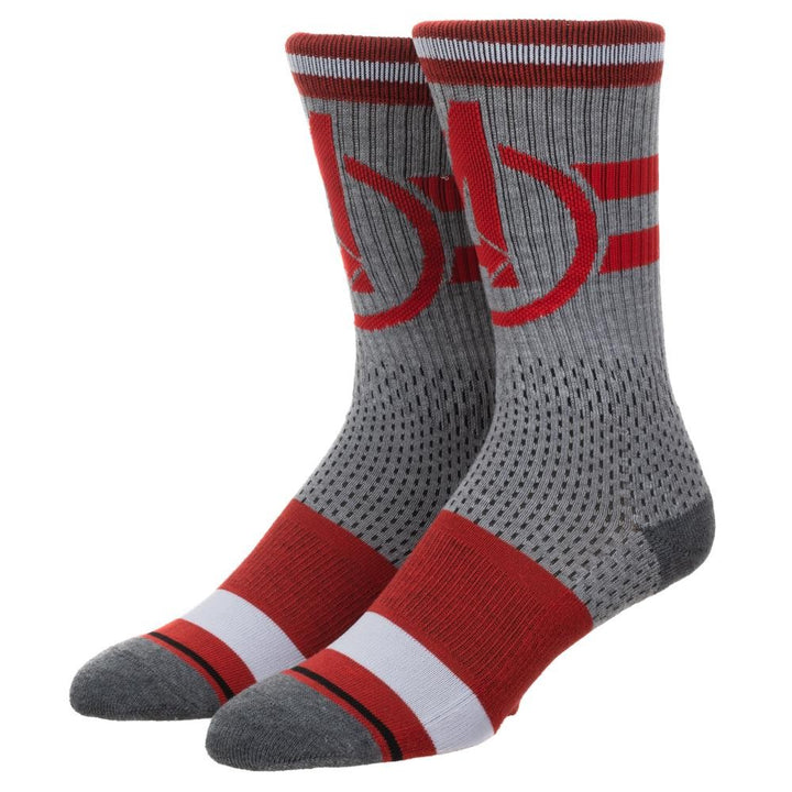 Avengers Logo Marvel Comics Mesh Crew Socks
