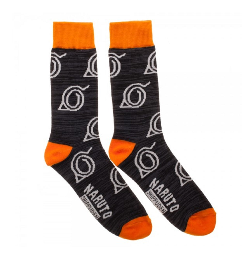 Naruto Shippuden Ninja Academy Symbols Crew Socks 2 Pack