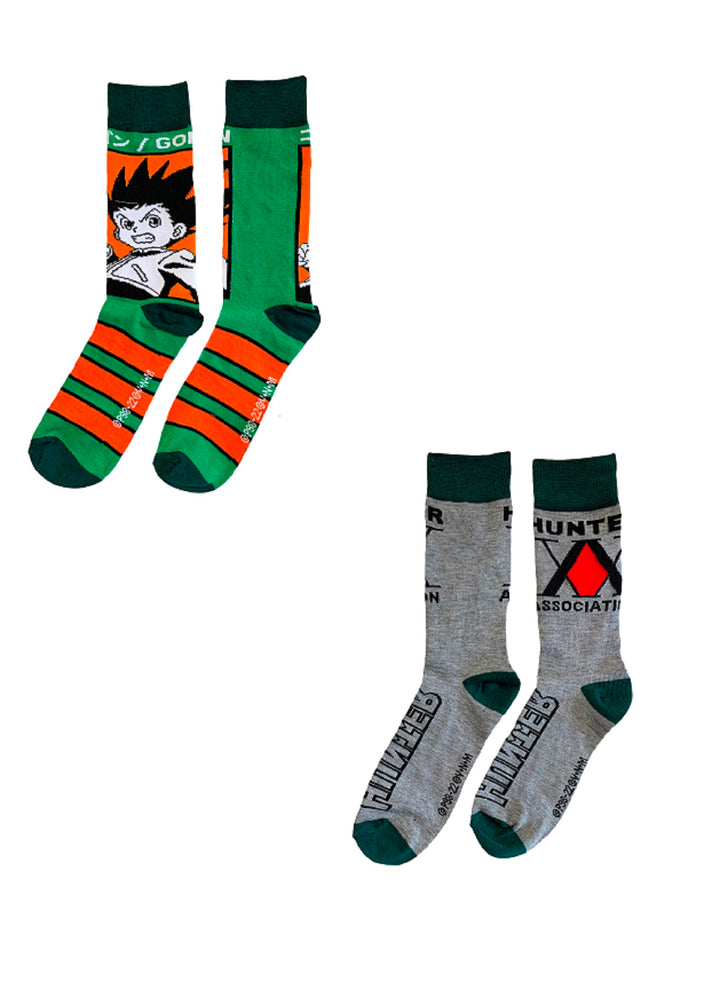 Hunter X Hunter Gon Freecss & Hunter Association 2 Pack Crew Socks