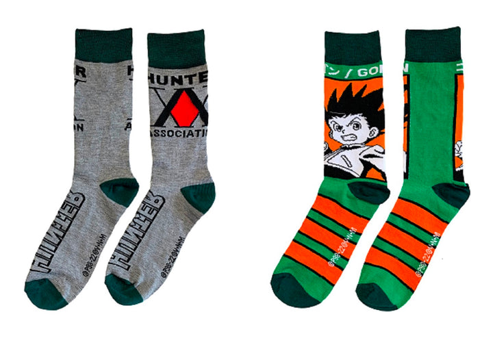 Hunter X Hunter Gon Freecss & Hunter Association 2 Pack Crew Socks