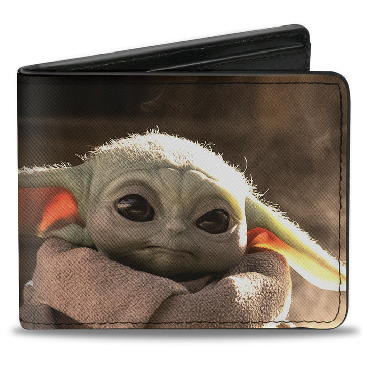 Star Wars The Mandalorian The Child Vivid Face Close Up Bifold Wallet