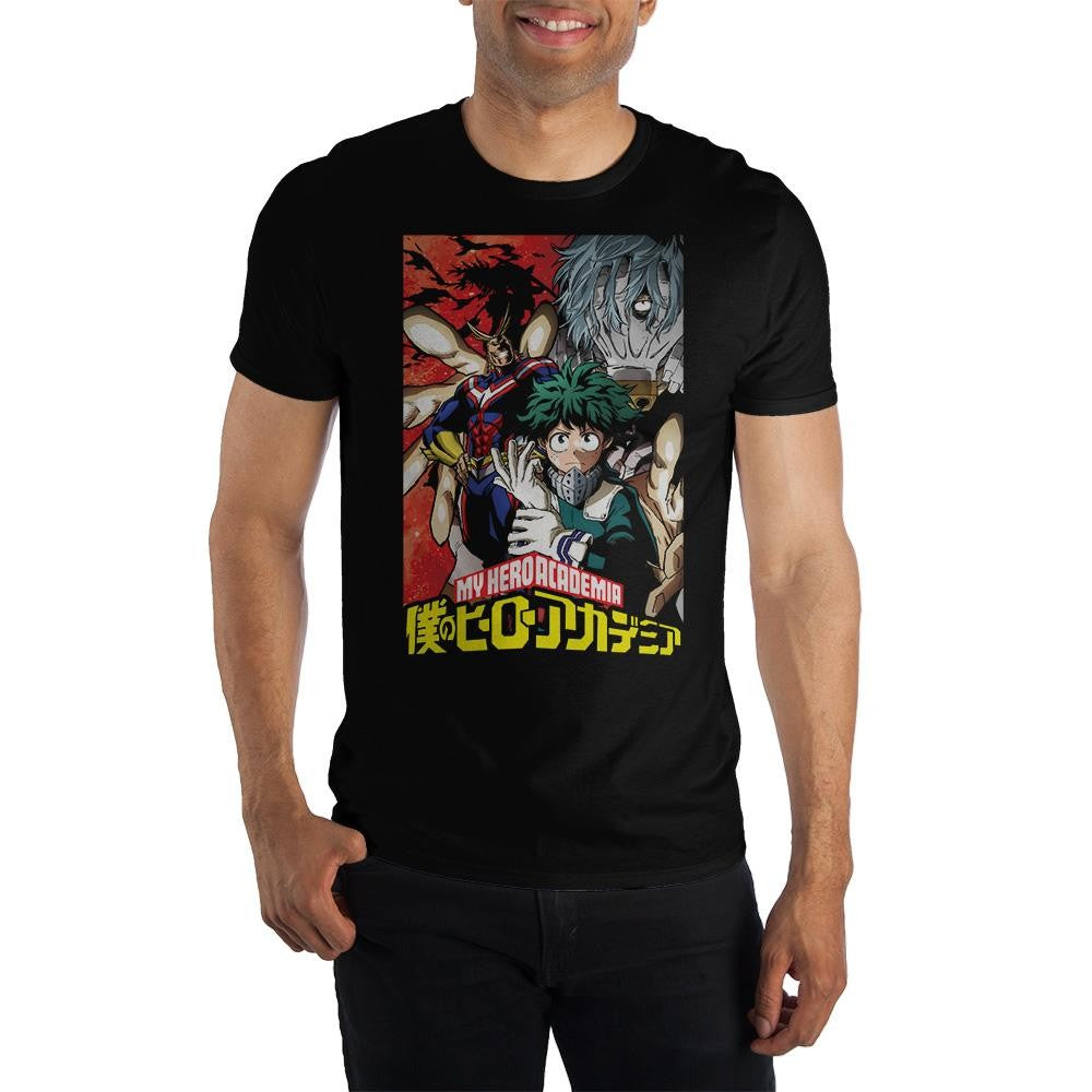 My Hero Academia Group Japanese Bioworld Adult T-Shirt