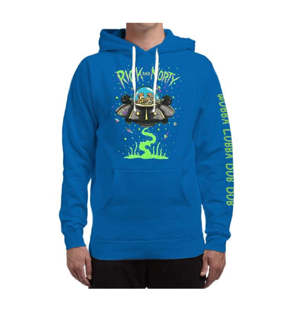 Rick And Morty Stylized Ufo Pullover Hoodie