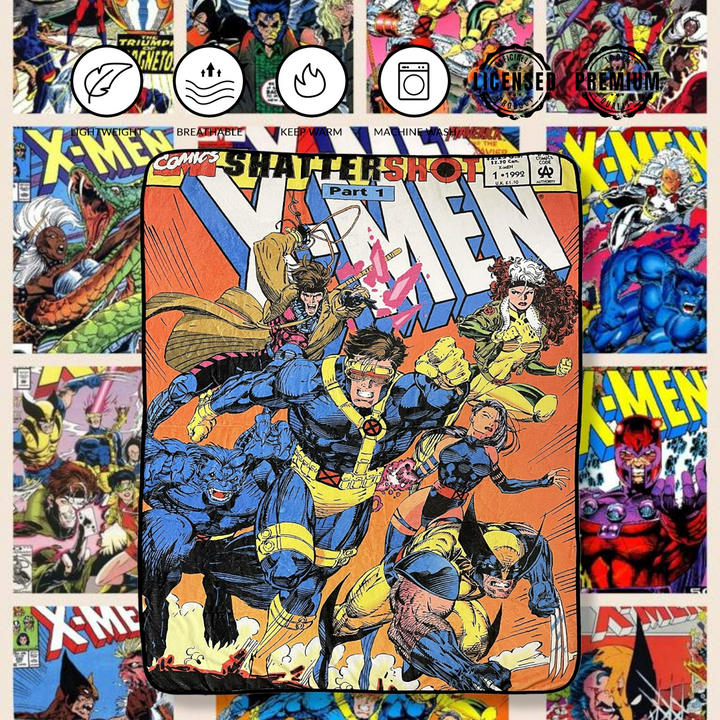 Marvel X-Men 90's Shattershot Fleece Throw Blanket