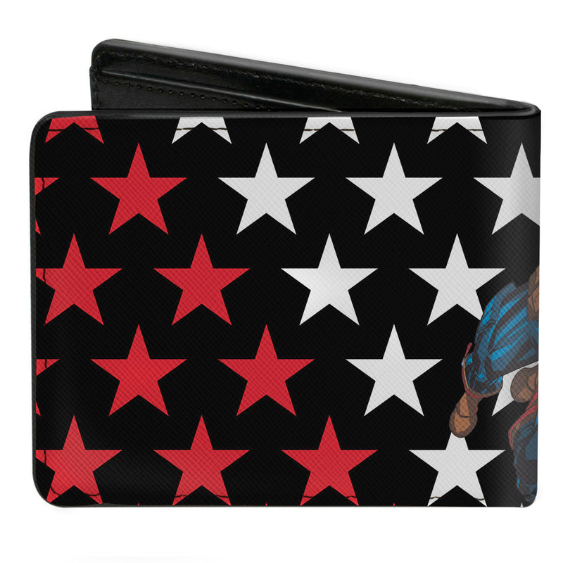 Captain America Pose With Stars Marvel Comics Bi-fold Wallet