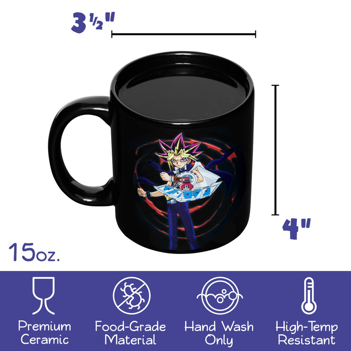YU-GI-OH Yugi and Dark Magician 15 oz. Heat Change Ceramic Coffee Mug