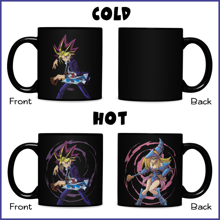 YU-GI-OH Yugi and Dark Magician Girl 15 oz. Heat Change Ceramic Coffee Mug