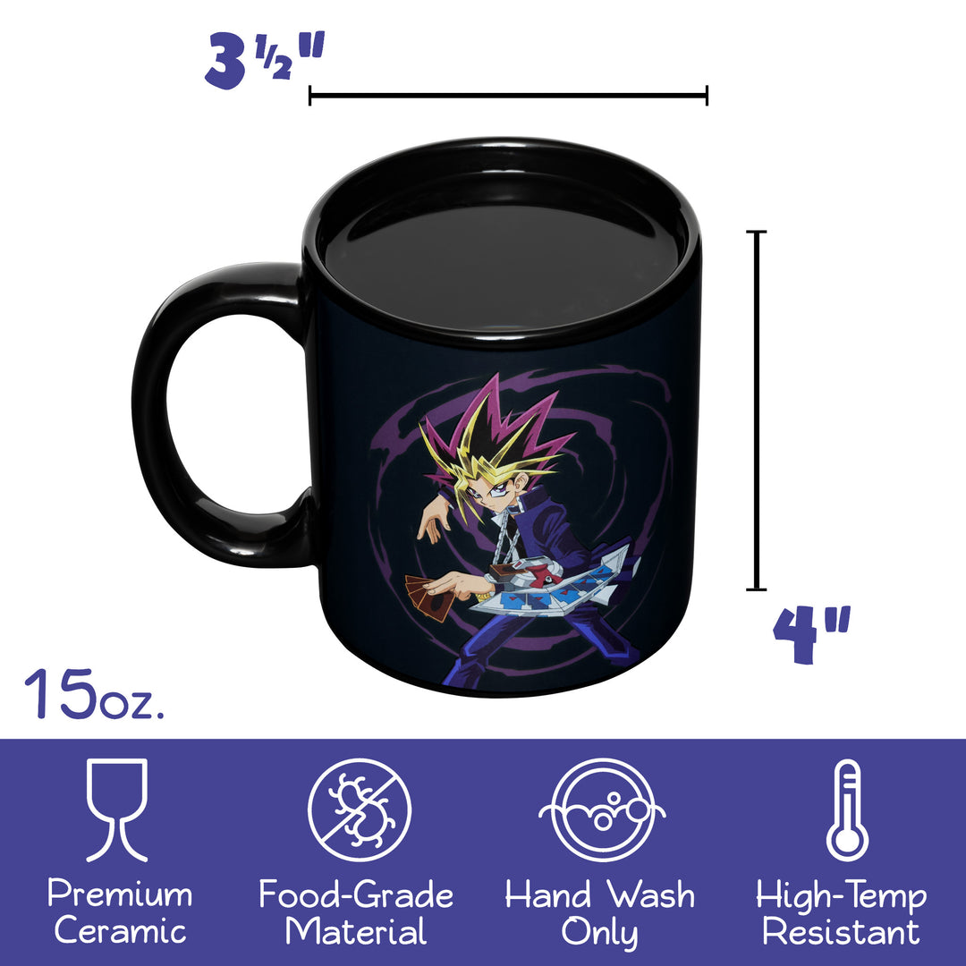 YU-GI-OH Yugi and Dark Magician Girl 15 oz. Heat Change Ceramic Coffee Mug