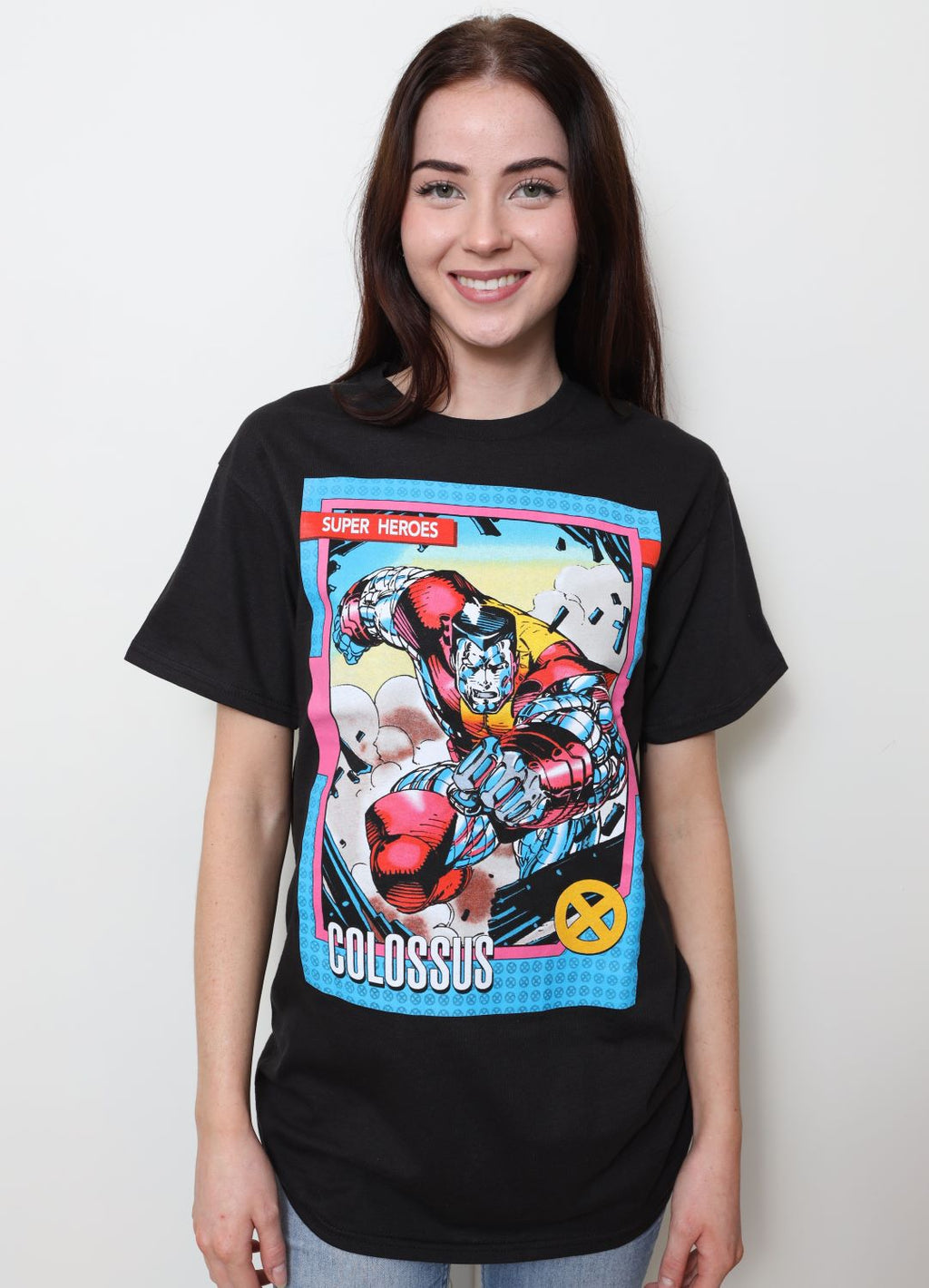 X-Men Colossus 90's Trading Card by Jim Lee Marvel Comics Adult T-Shirt
