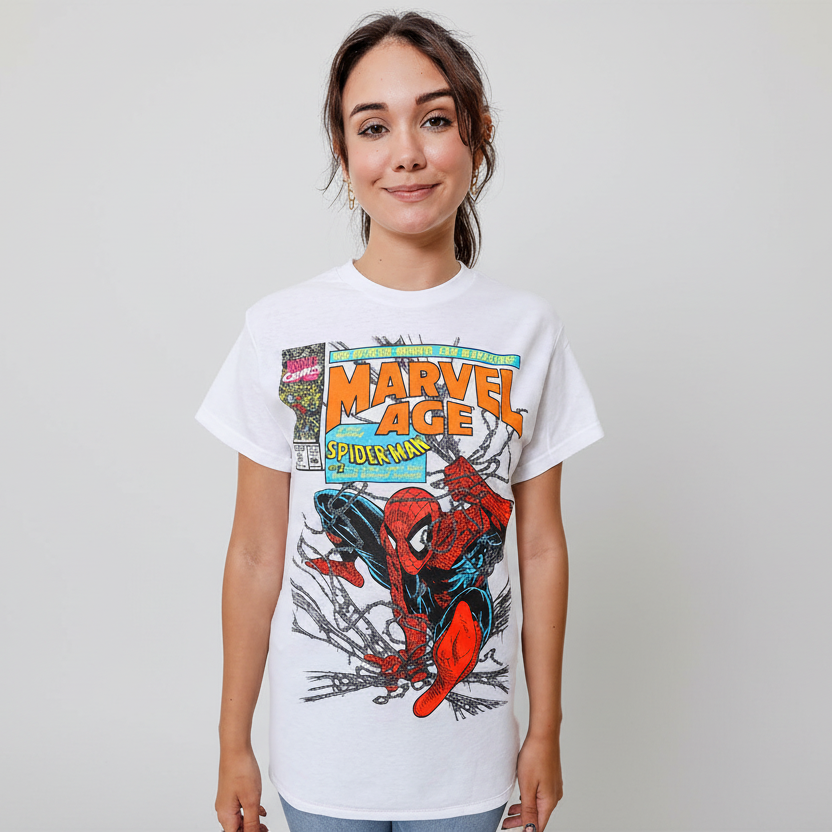 Spider-Man 90's Marvel Age Officially Licensed Adult T Shirt