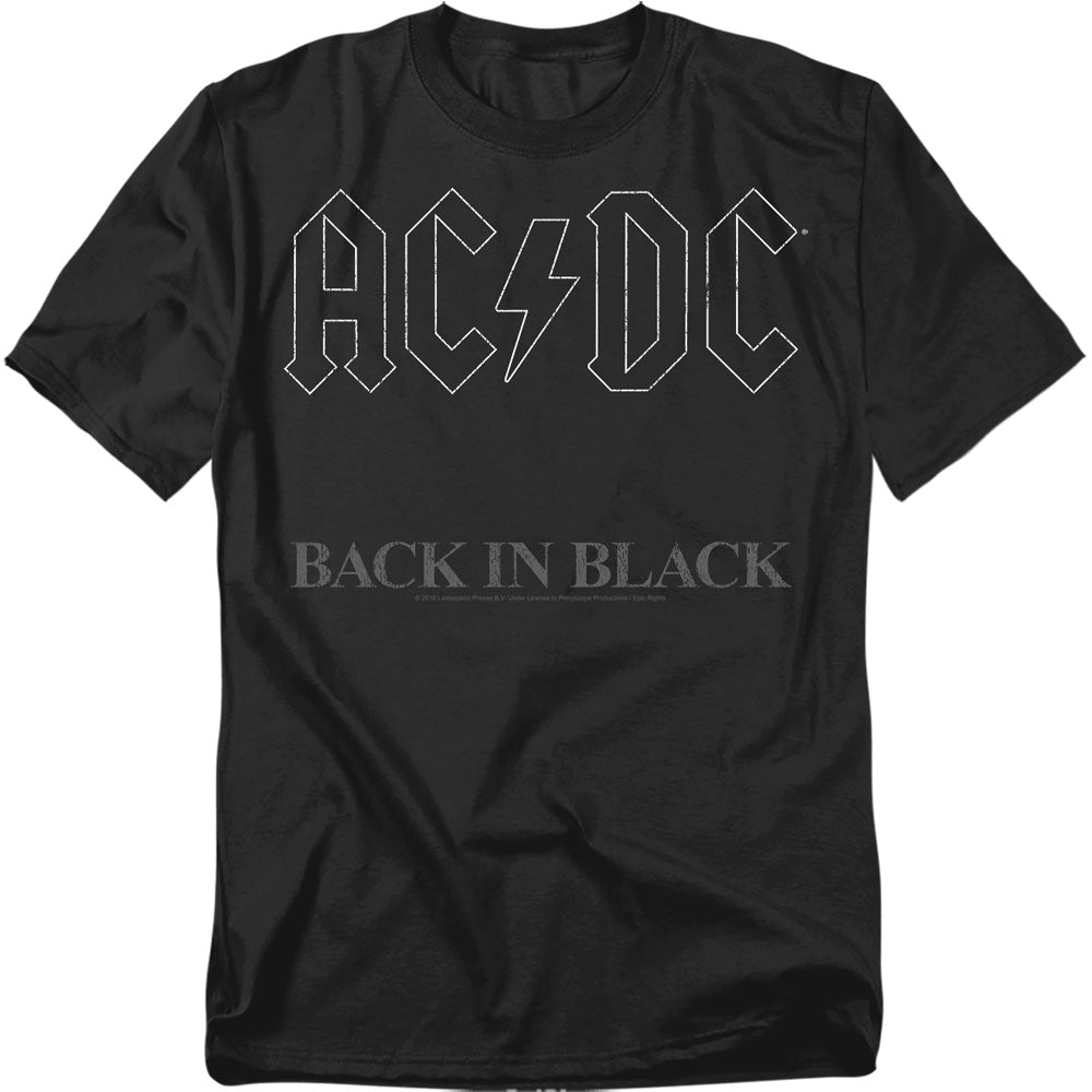 ACDC - Back In Black - Adult Unisex Short Sleeve T-Shirt - Black