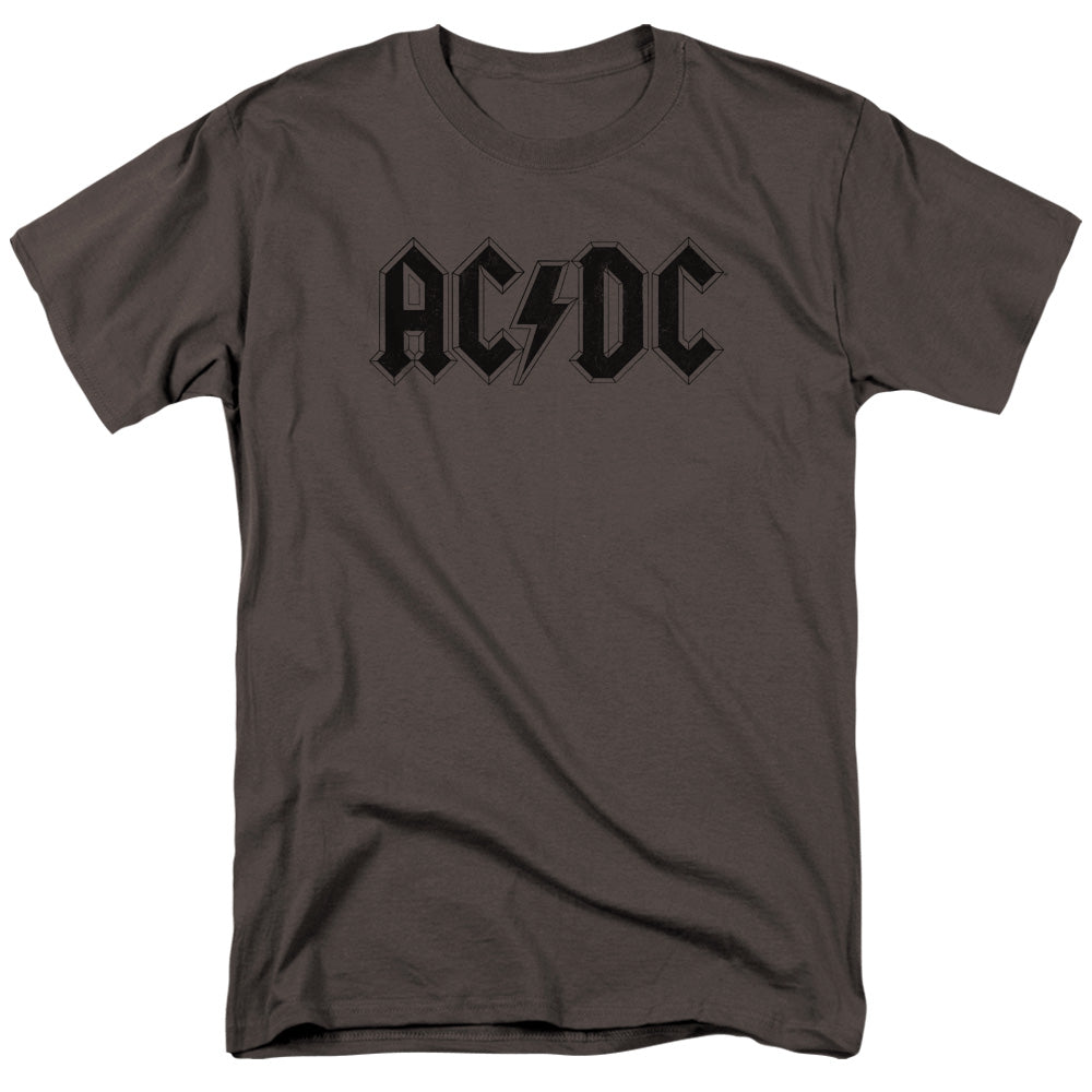 ACDC - Worn Logo - Adult Unisex Short Sleeve T-Shirt - Gray
