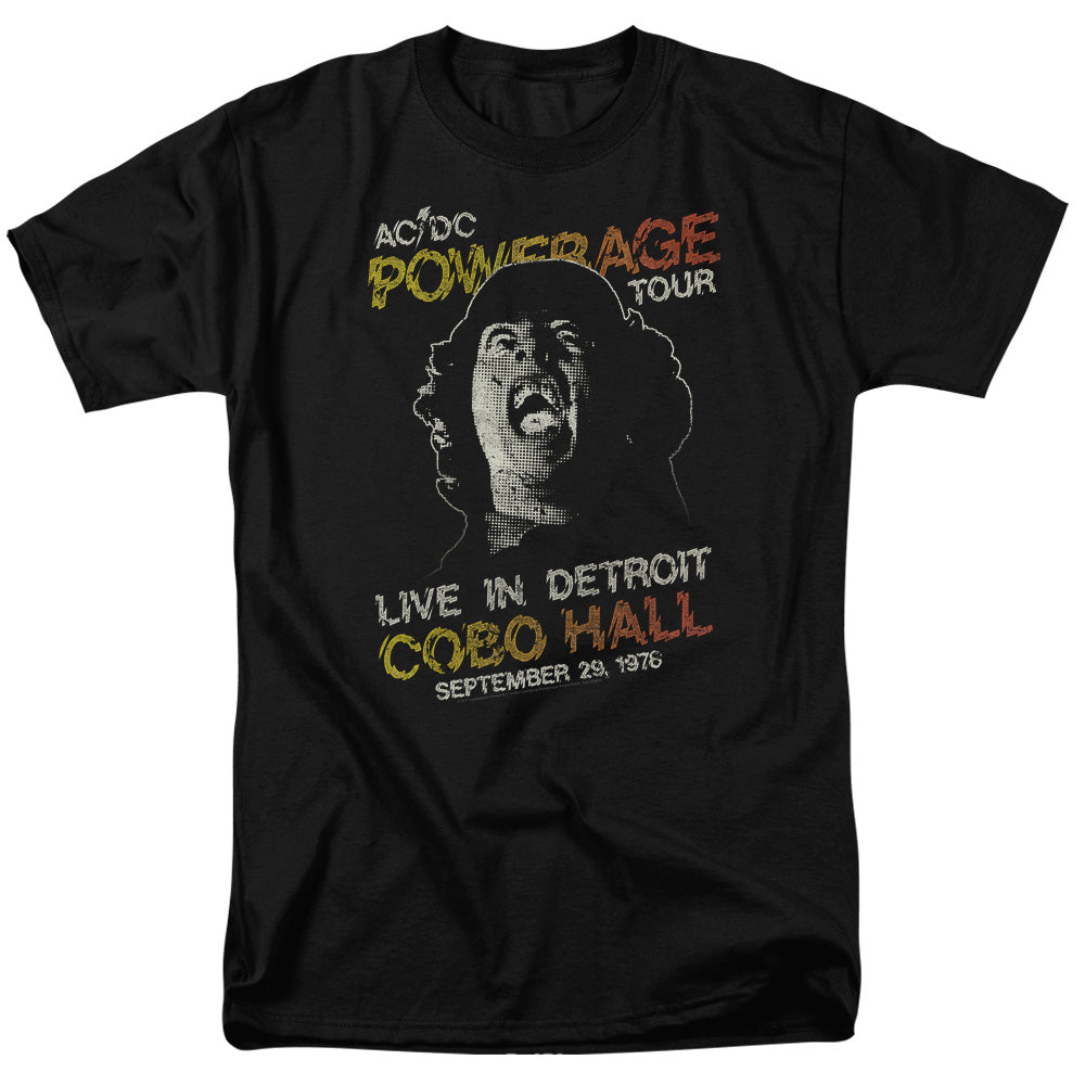 ACDC - Powerage Tour - Adult Unisex Short Sleeve T-Shirt - Black
