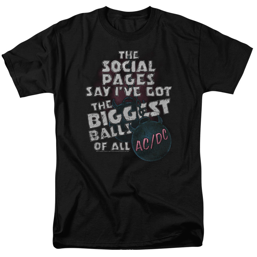 ACDC - Big Balls - Adult Unisex Short Sleeve T-Shirt - Black