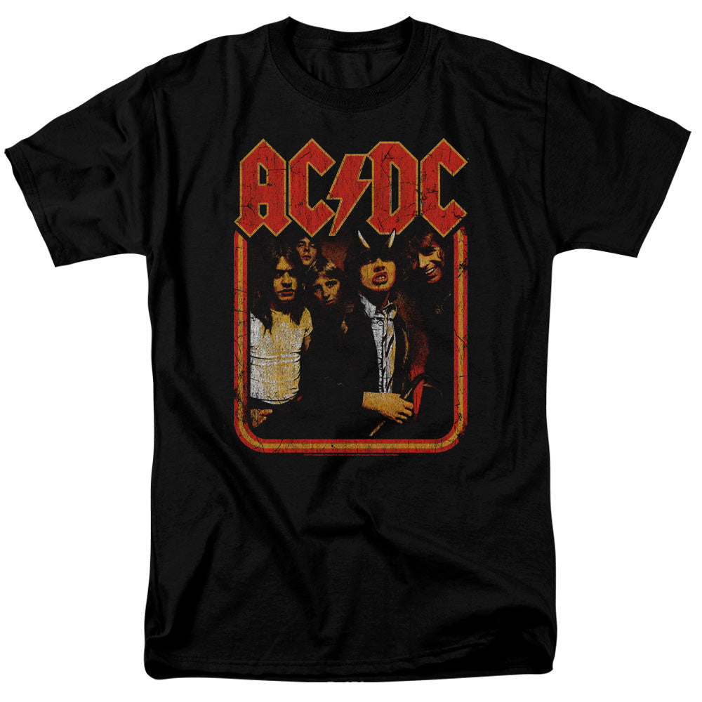 ACDC - Group Distressed - Adult Unisex Short Sleeve T-Shirt - Black