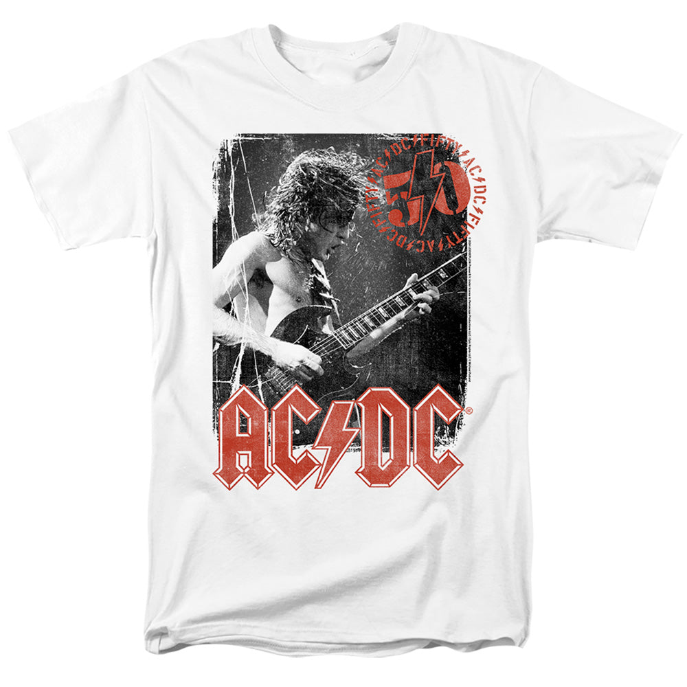 ACDC - Stamp Poster - Adult Unisex Short Sleeve T-Shirt - White