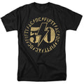ACDC - 50 Years Logo - Adult Unisex Short Sleeve T-Shirt - Black