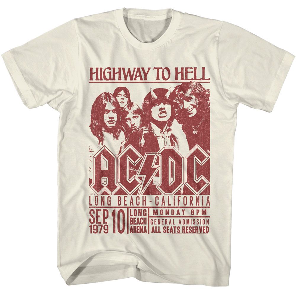 ACDC - Long Beach Ca - Officially Licensed Adult Short Sleeve T-Shirt