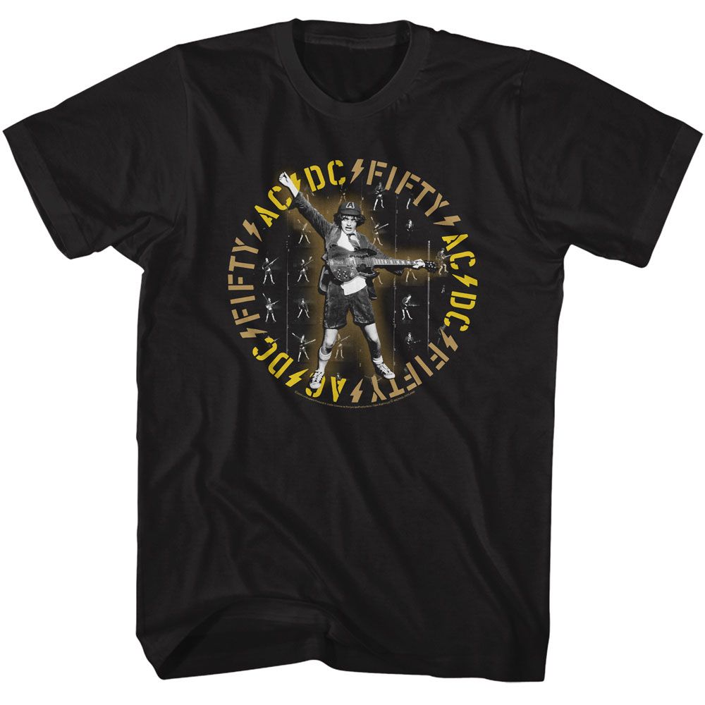 ACDC - 50 - American Classics - Solid Black Adult Short Sleeve T-Shirt