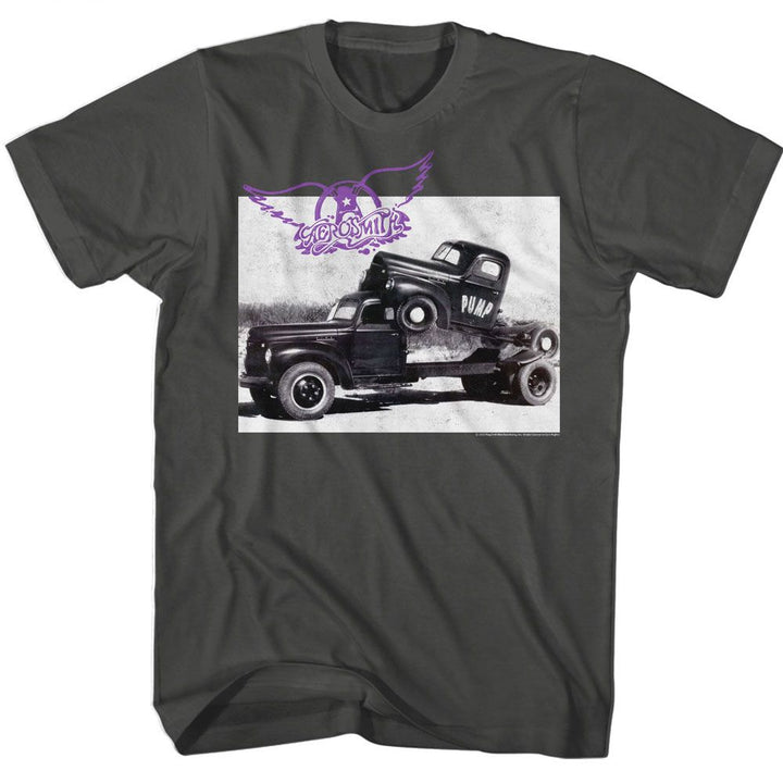 Aerosmith - Pump - American Classics - Solid Gray Adult Short Sleeve T-Shirt