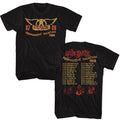 Aerosmith - Permanent Tour 87-88 - American Classics - Solid Black Adult Short Sleeve T-Shirt