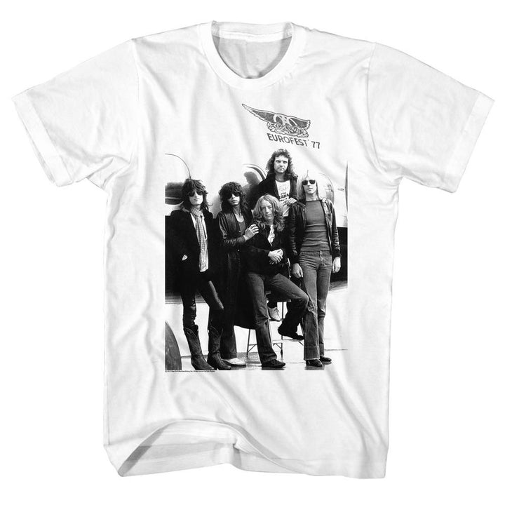 Aerosmith - Plane 2 - American Classics - Solid White Adult Short Sleeve T-Shirt