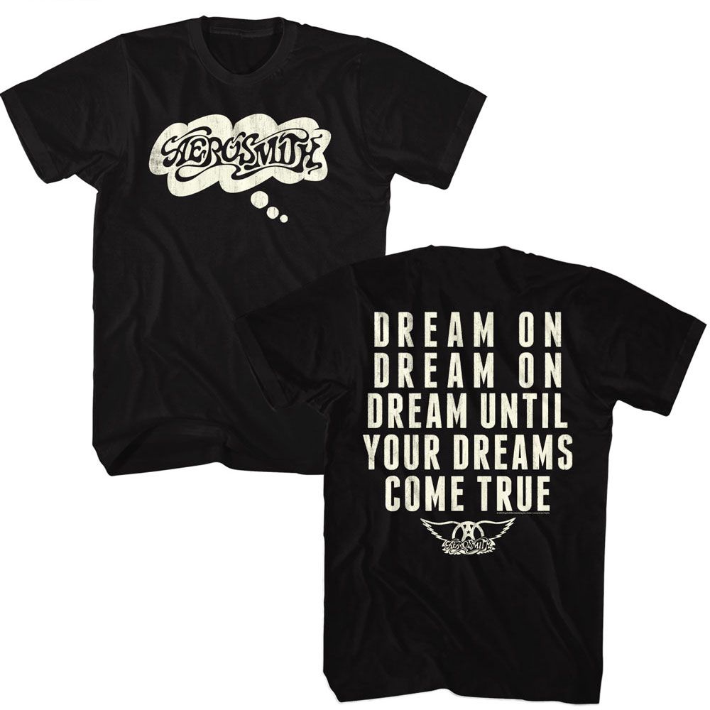 Aerosmith - Dream On - American Classics - Solid Black Adult Short Sleeve T-Shirt