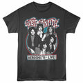 Aerosmith - Weathered Circle - Front Print Adult Short Sleeve Solid T-Shirt - Smoke