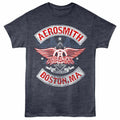 Aerosmith - Boston - Adult Unisex Short Sleeve T-Shirt - Navy Heather