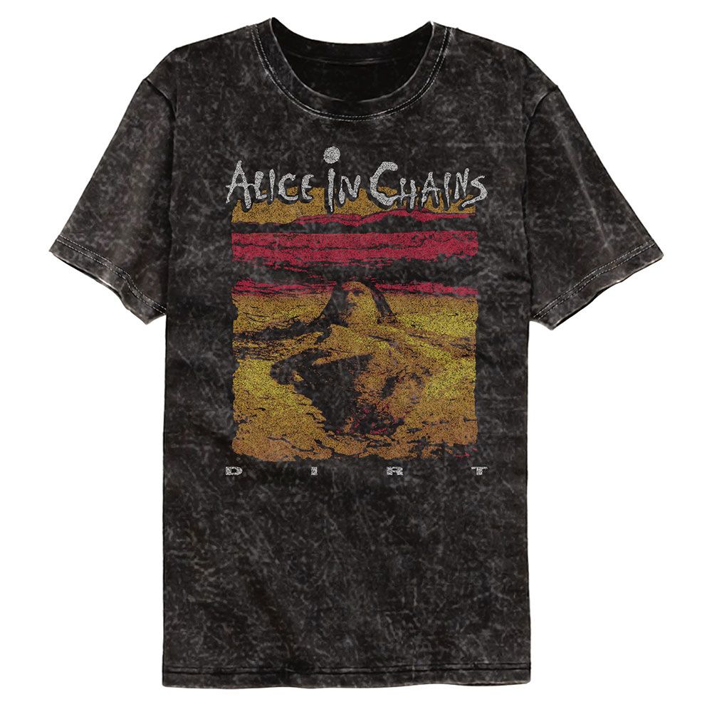 Alice In Chains Dirt Album Art Officially Licensed Adult Short Sleeve Mineral Wash T-Shirt