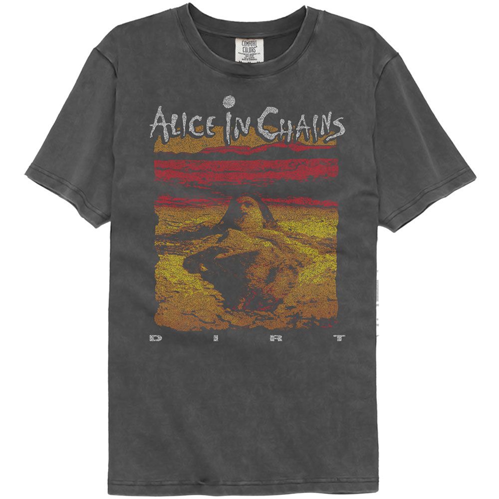 Alice In Chains Dirt Album Art Officially Licensed Adult Short Sleeve Washed Black T-Shirt