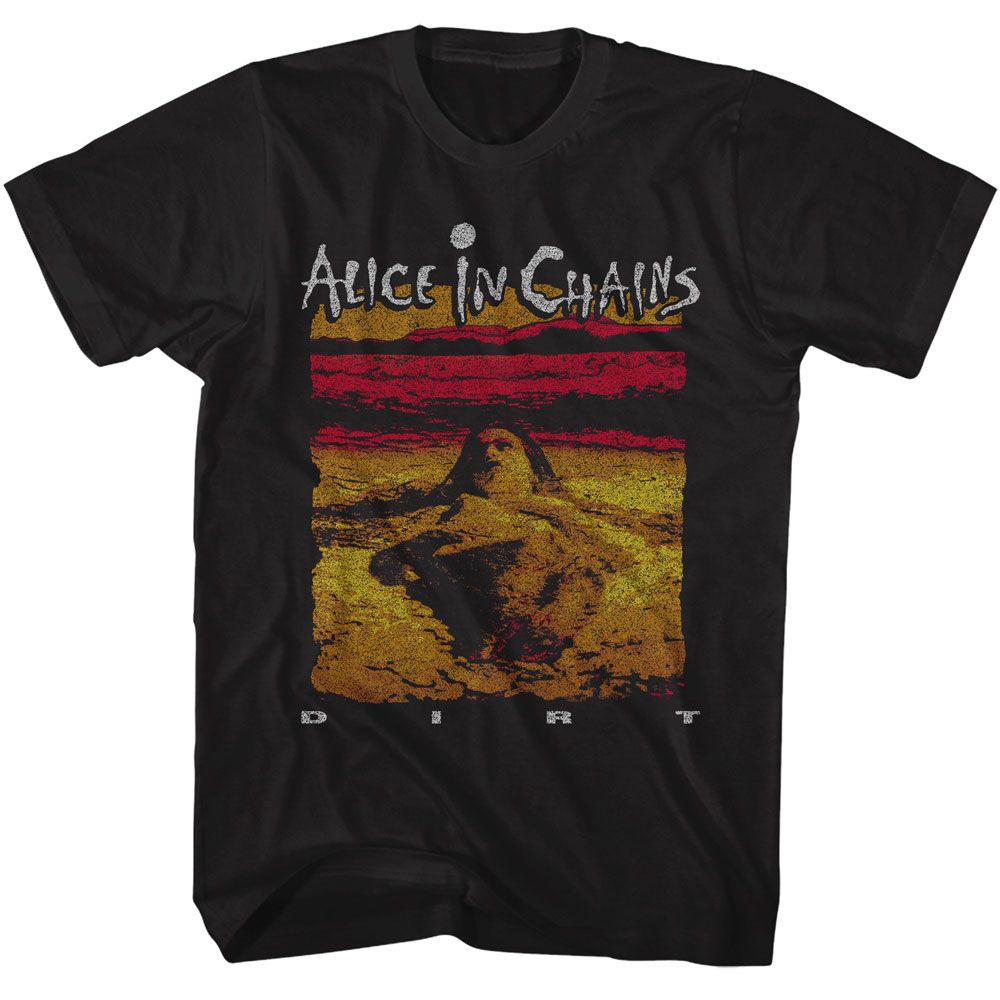 Alice In Chains - Dirt Album Art - American Classics - Solid Black Adult Short Sleeve T-Shirt