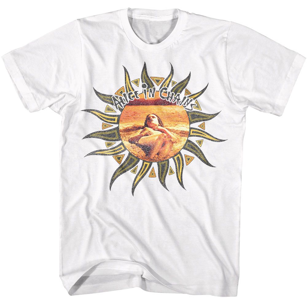 Alice In Chains - Sun - American Classics - Solid White Adult Short Sleeve T-Shirt