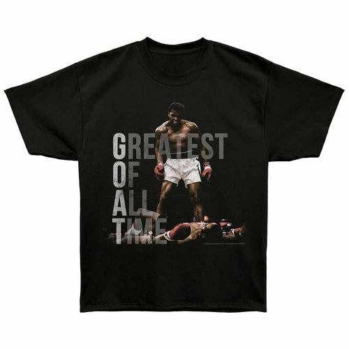 Muhammad Ali - Heavyweight Champion - Bronx Oversized Short Sleeve T-Shirt - Front Print - Black