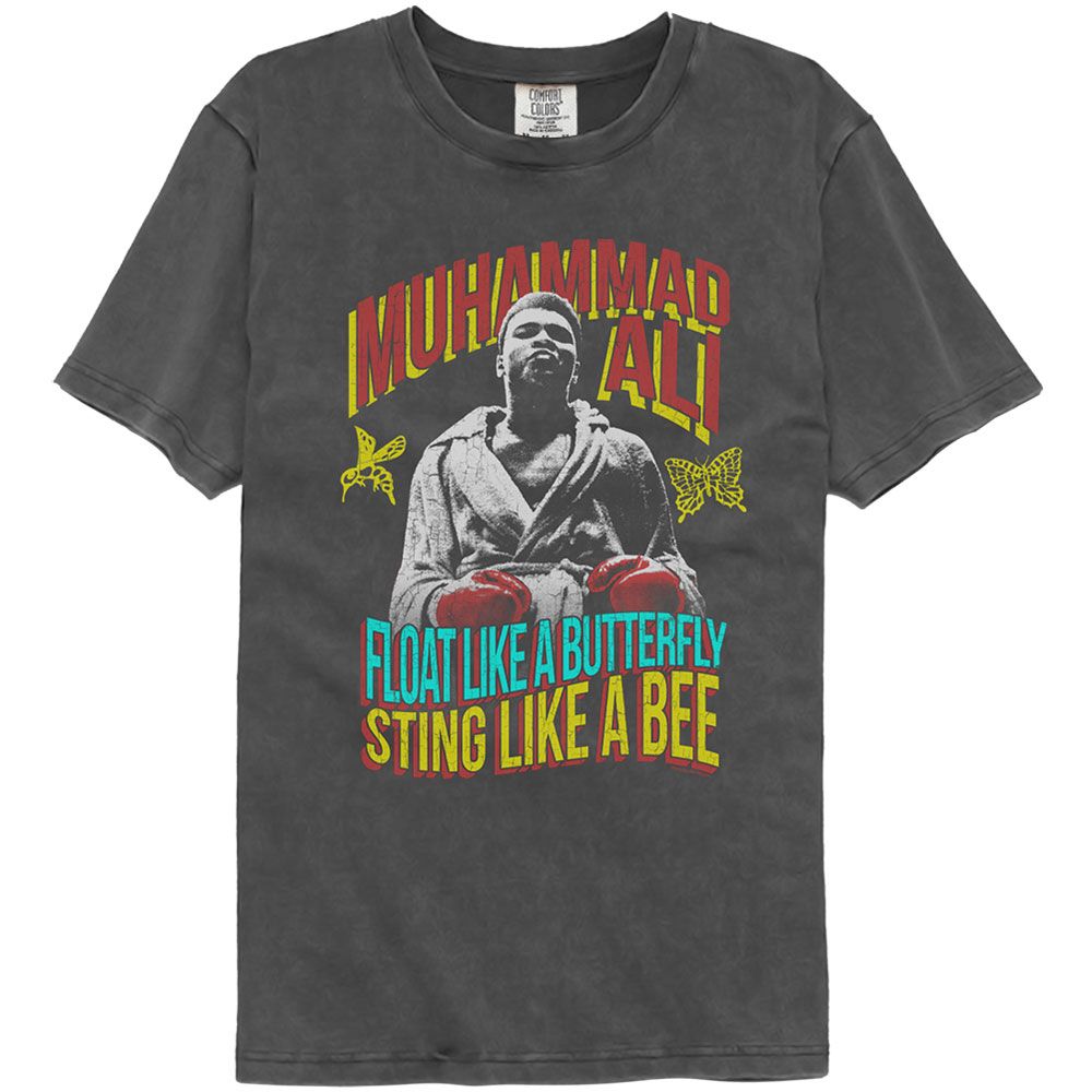 Muhammad Ali Float Sting Tricolor Officially Licensed Adult Short Sleeve Comfort Color T-Shirt