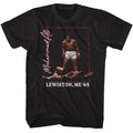 Muhammad Ali - Lewiston Me 65 - American Classics - Solid Black Adult Short Sleeve T-Shirt