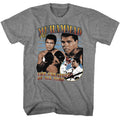 Muhammad Ali - Collage - American Classics - Solid Gray Adult Short Sleeve T-Shirt