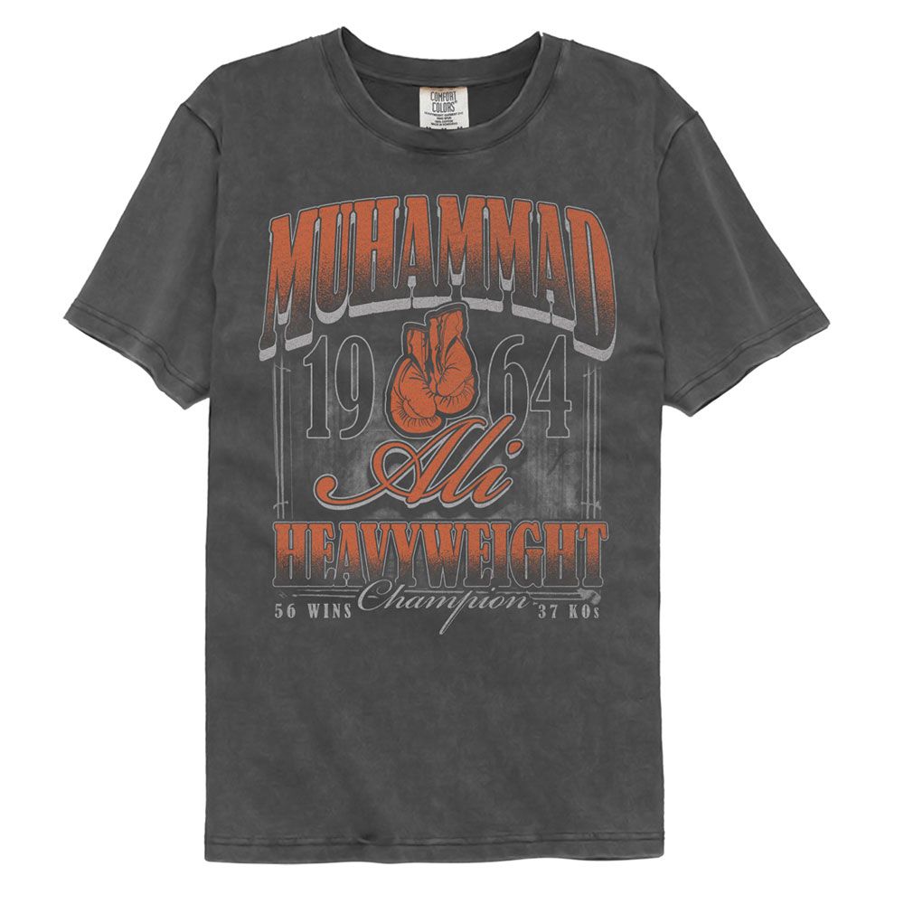 Muhammad Ali - 1964 Champion Ring - American Classics - Solid Gray Adult Short Sleeve Comfort Color T-Shirt