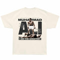 Muhammad Ali - Iconic Photo And Quotes - Bronx Oversized Short Sleeve T-Shirt - Front Print - Off-White