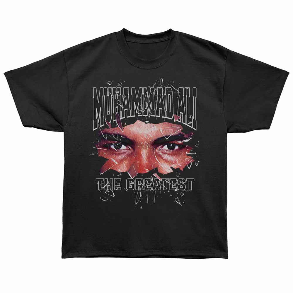 Muhammad Ali - Shattered Glass - Bronx Oversized Short Sleeve T-Shirt - Front Print - Black