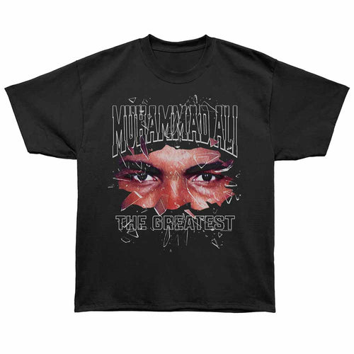 Muhammad Ali - Shattered Glass - Bronx Oversized Short Sleeve T-Shirt - Front Print - Black