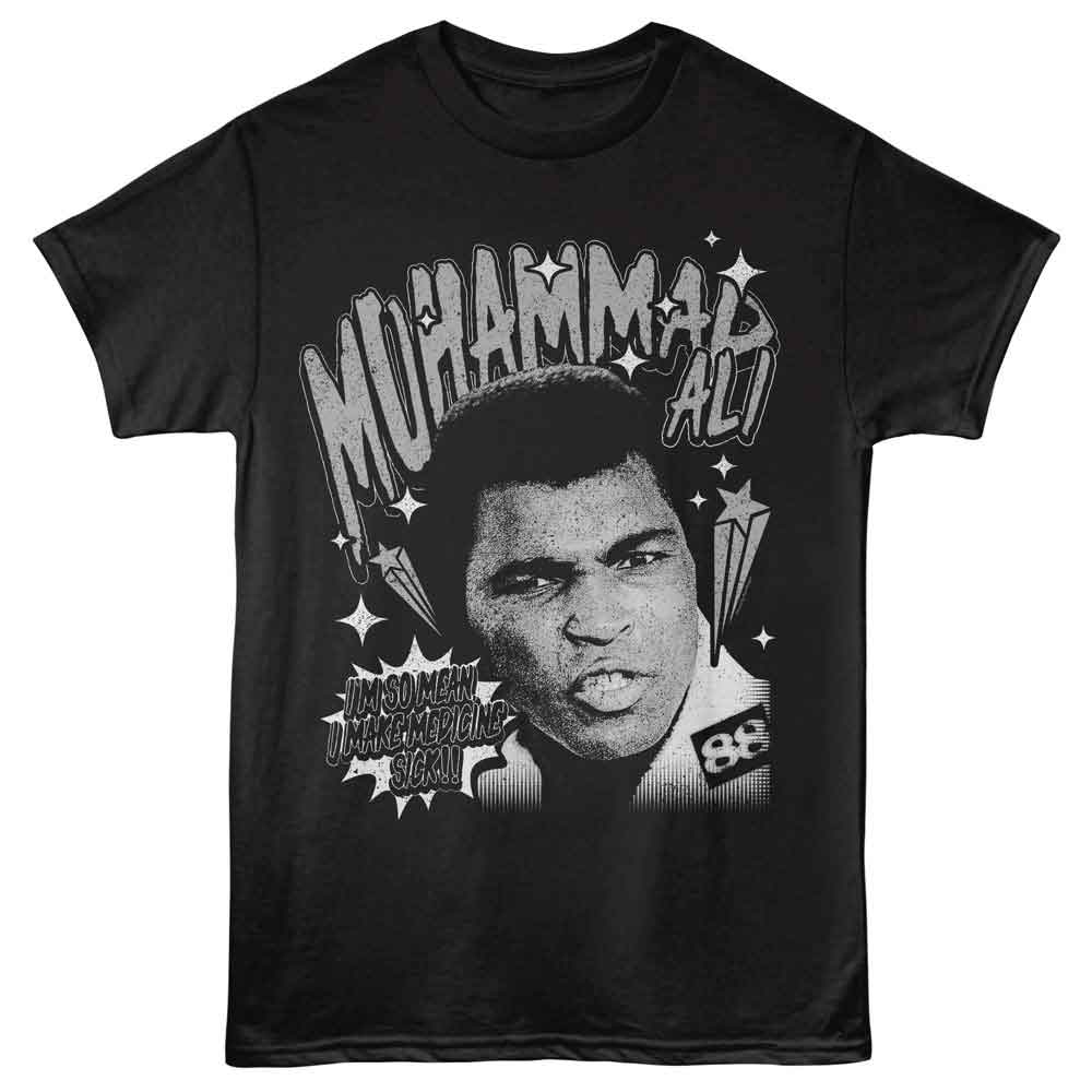 Muhammad Ali - Make Medicine Sick - Licensed Adult Unisex Short Sleeve T-Shirt - Black