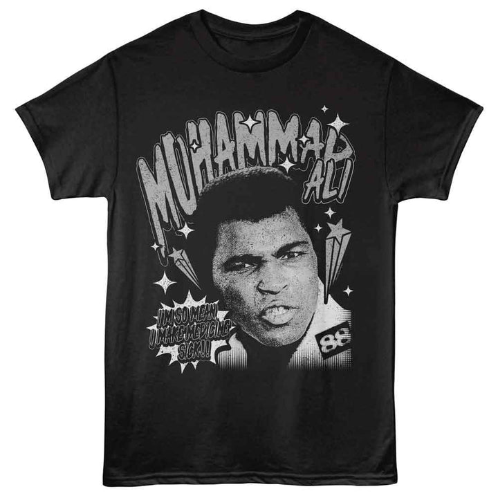Muhammad Ali - Make Medicine Sick - Licensed Adult Unisex Short Sleeve T-Shirt - Black
