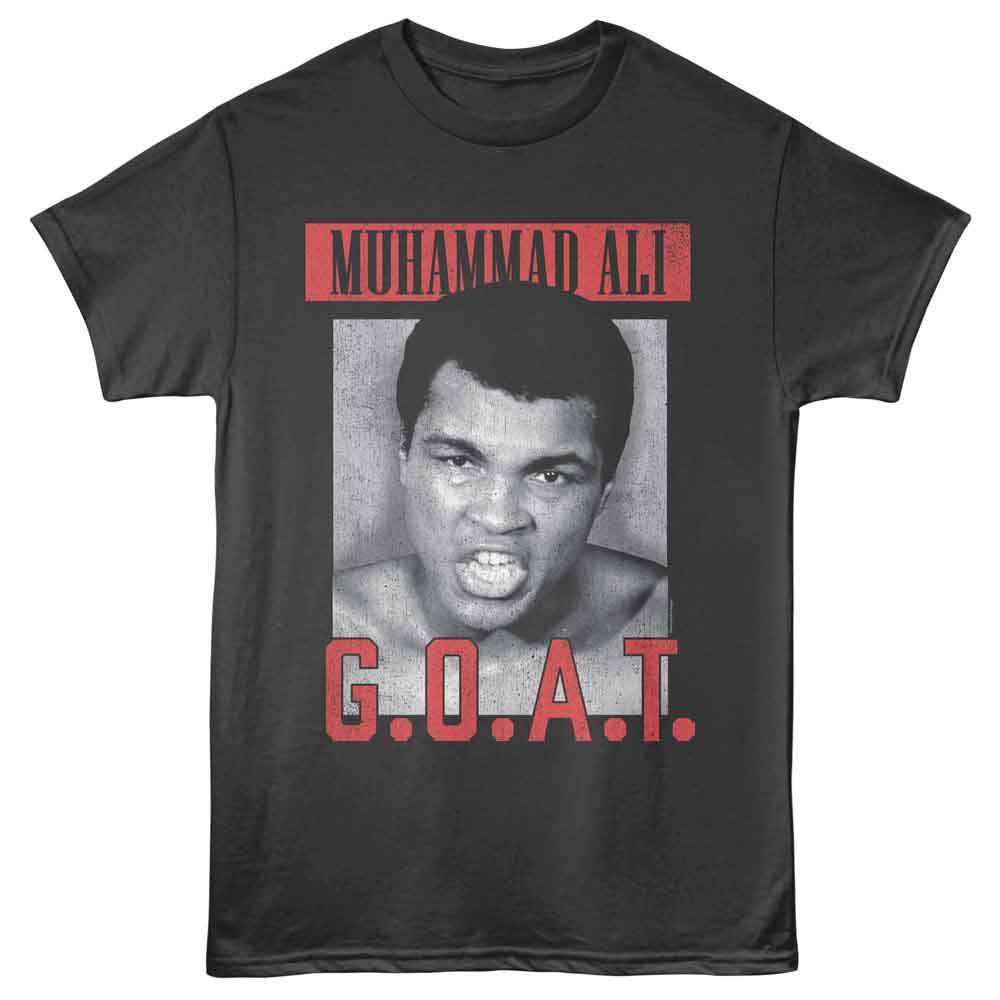 Muhammad Ali - Goat - Licensed Adult Unisex Short Sleeve T-Shirt - Smoke