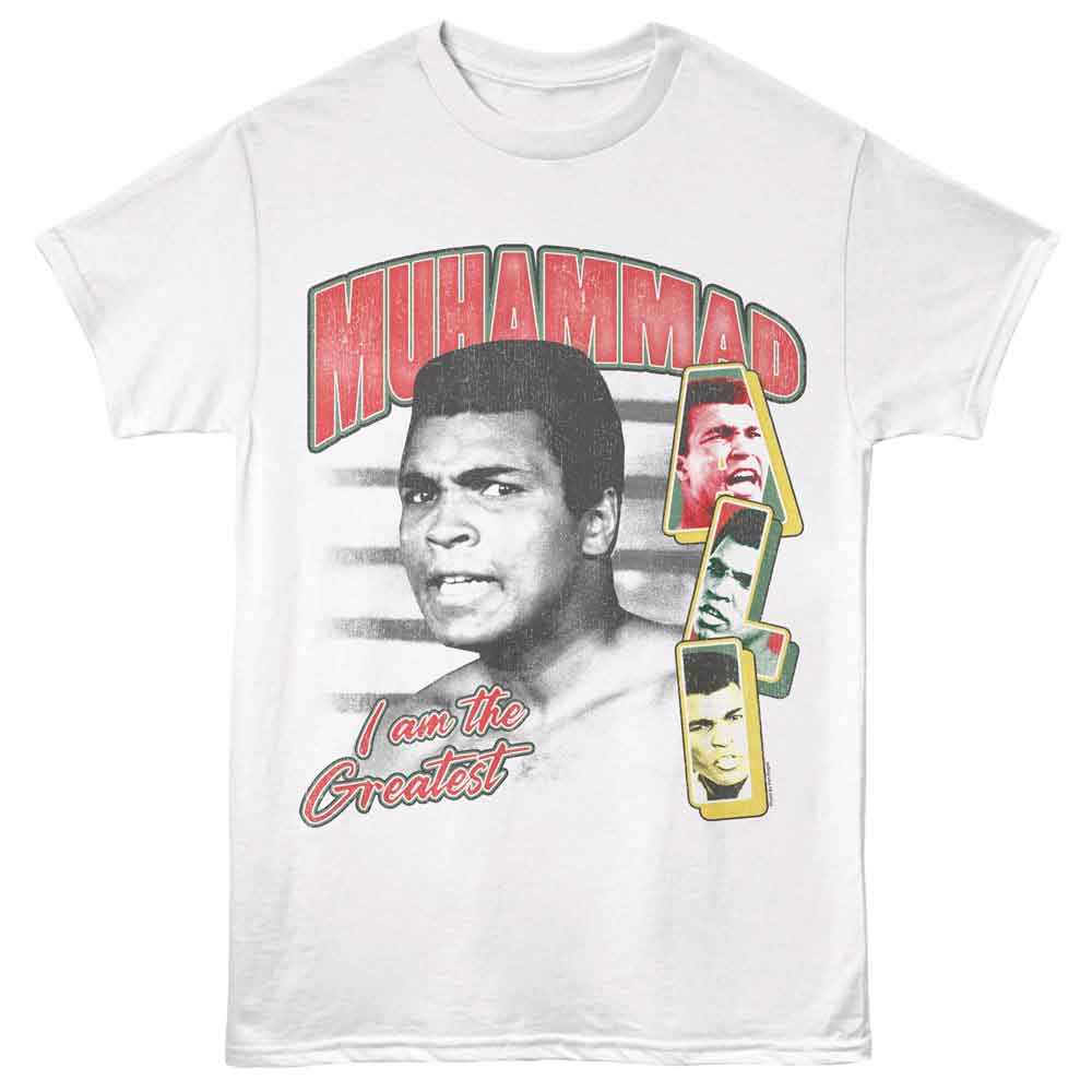 Muhammad Ali - Letters - Licensed Adult Unisex Short Sleeve T-Shirt - White