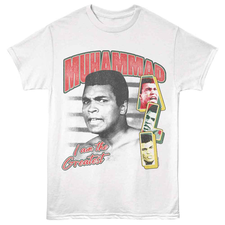 Muhammad Ali - Letters - Licensed Adult Unisex Short Sleeve T-Shirt - White