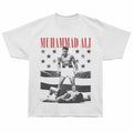 Muhammad Ali - Flag - Bronx Oversized Short Sleeve T-Shirt - Front Print - White
